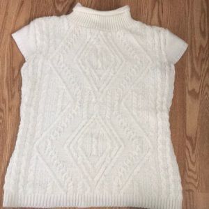 Turtleneck shirt sleeved knitted sweater